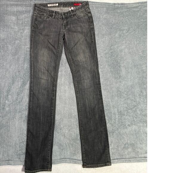 Women’s X2 Skinny W01 Ultra low rise skinny leg size 2 Long gray quality denim - Picture 2 of 12